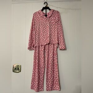 Kate Spade Pink with Clouds Long Sleeve Pajama Set